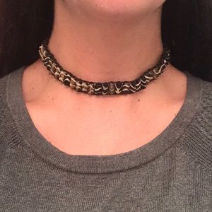 Adjustable Choker with Wood Beads